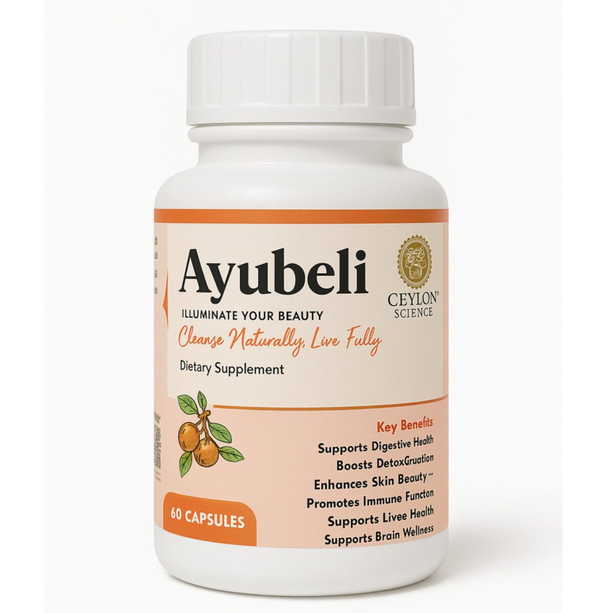 Ceylon Science Ayubeli – Illuminate Your Beauty from Within ,60 Veg Capsules - Image 1