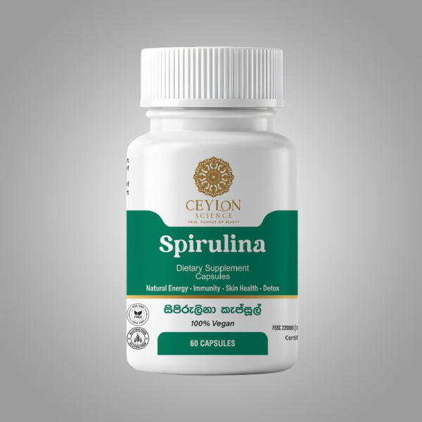 Ceylon Science Spirulina, 60 Veg Capsules